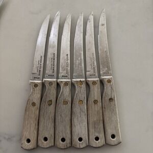 Vintage Regent‎ Sheffield Butcher Block Steak Knives Quality Stainless